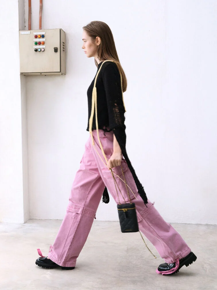 Apfra Quilted Elongated Mini Rectangular Bag