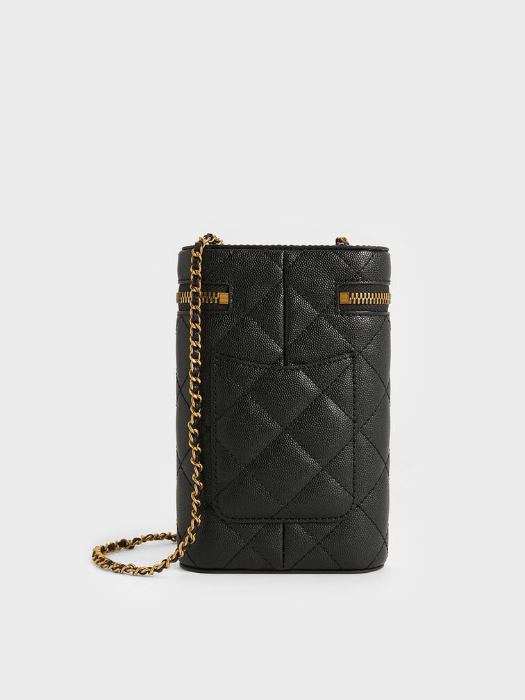 Apfra Quilted Elongated Mini Rectangular Bag