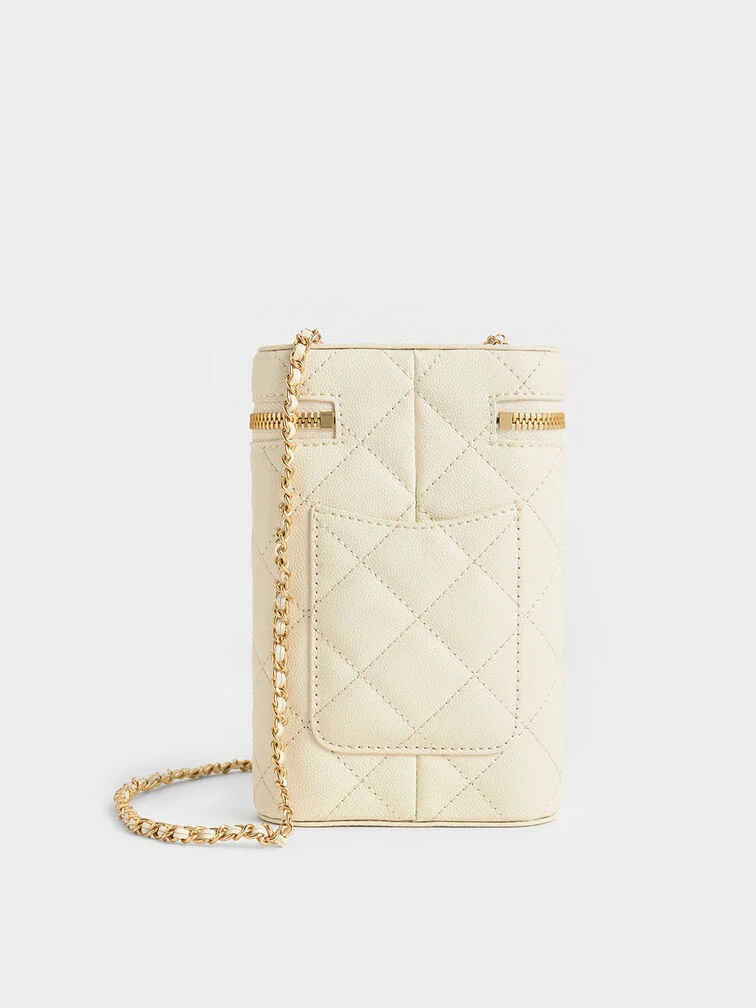 Apfra Quilted Elongated Mini Rectangular Bag