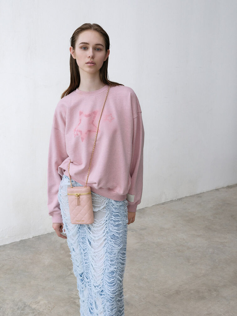 Apfra Quilted Elongated Mini Rectangular Bag