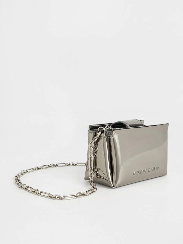 Bosie Metallic Top Handle Pouch