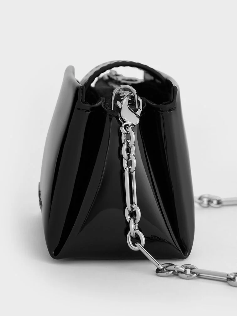 Bosie Metallic Top Handle Pouch