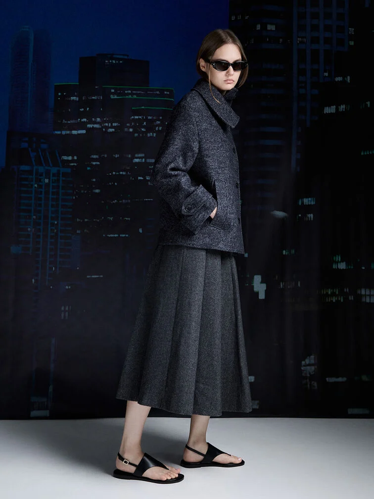 V-Strap Slingback Thong Sandals