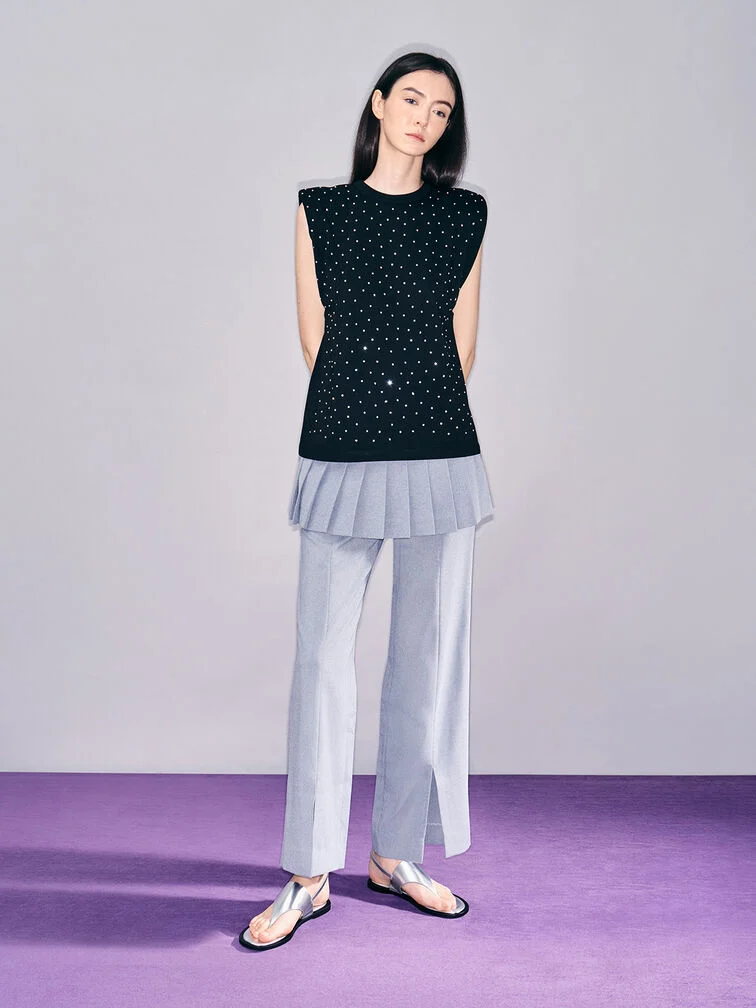 V-Strap Slingback Thong Sandals