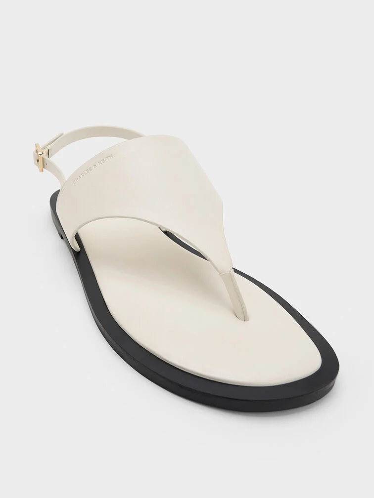 V-Strap Slingback Thong Sandals