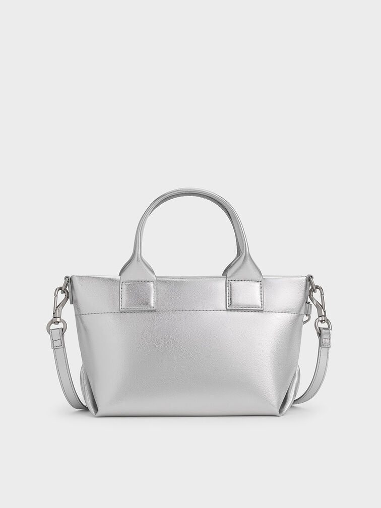 Atwood Crinkle-Effect Chain-Embellished Tote Bag