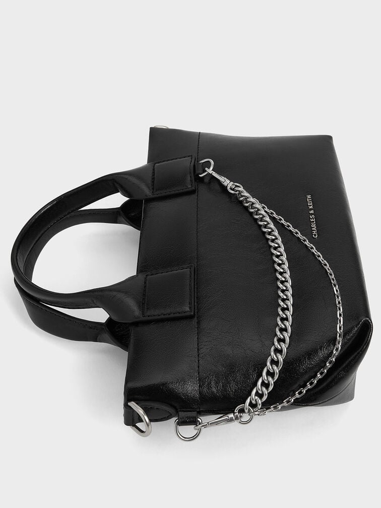 Atwood Crinkle-Effect Chain-Embellished Tote Bag
