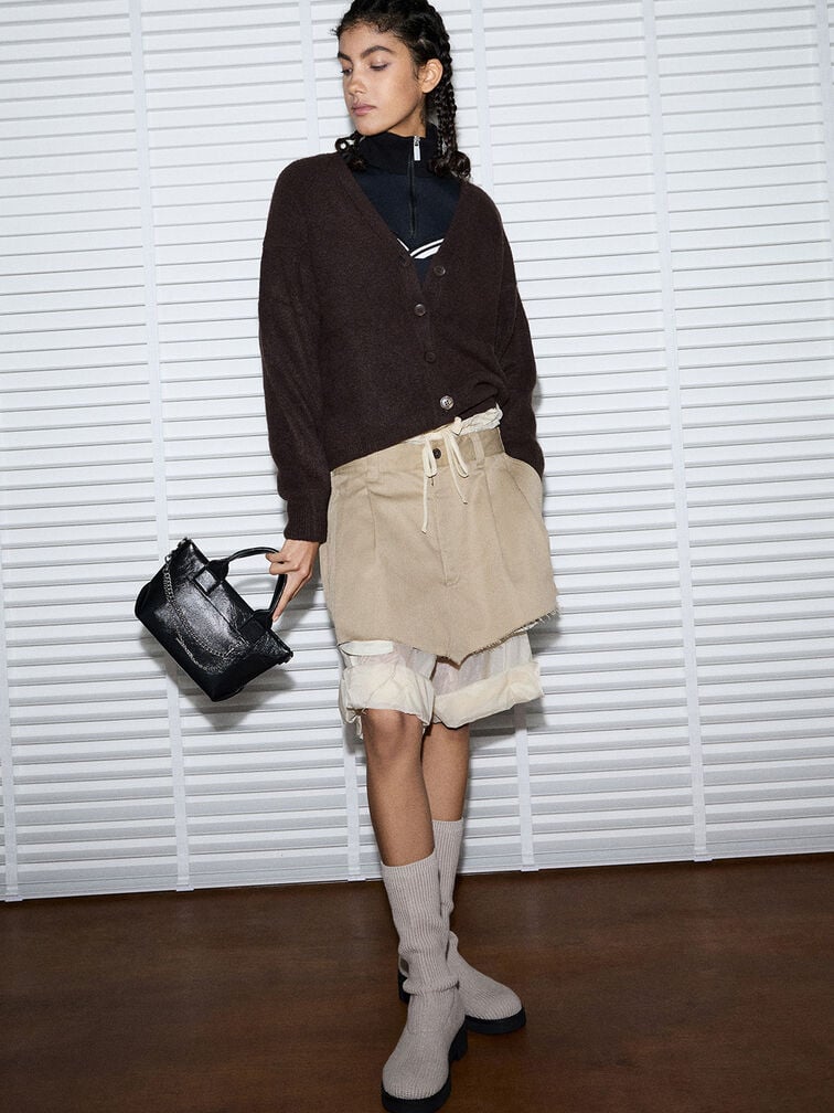 Atwood Crinkle-Effect Chain-Embellished Tote Bag