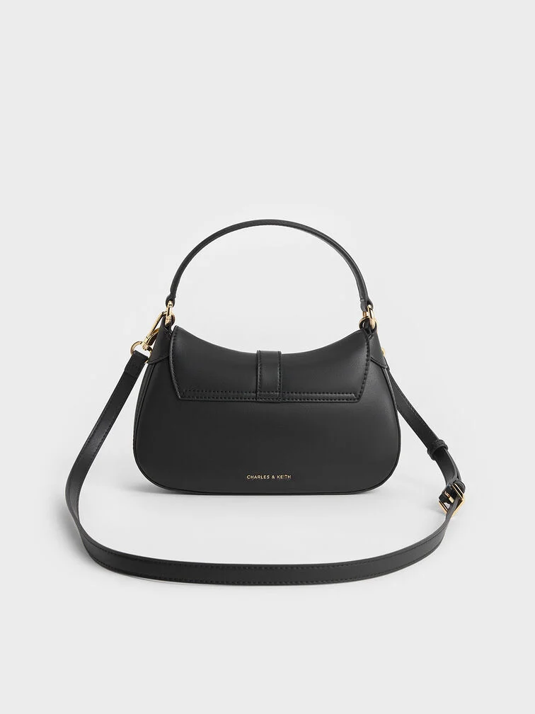 Agatha Chain-Accent Hobo Bag