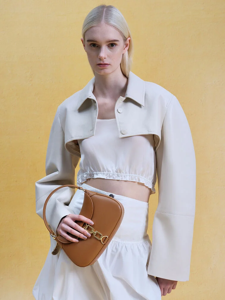 Agatha Chain-Accent Hobo Bag