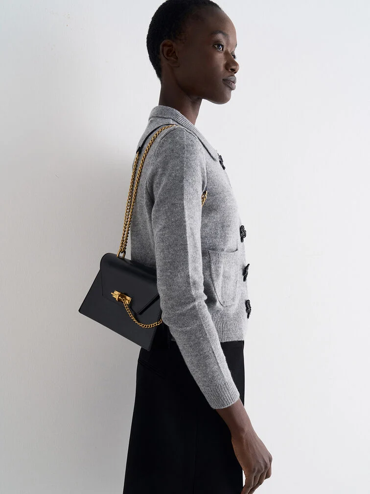 Samantha Envelope Chain-Handle Bag