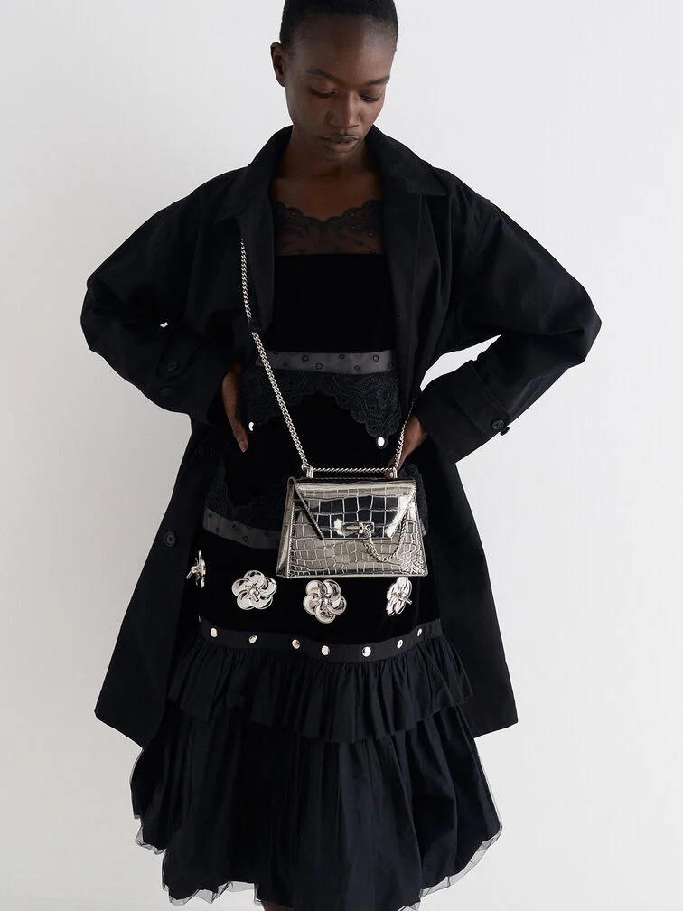 Samantha Envelope Chain-Handle Bag