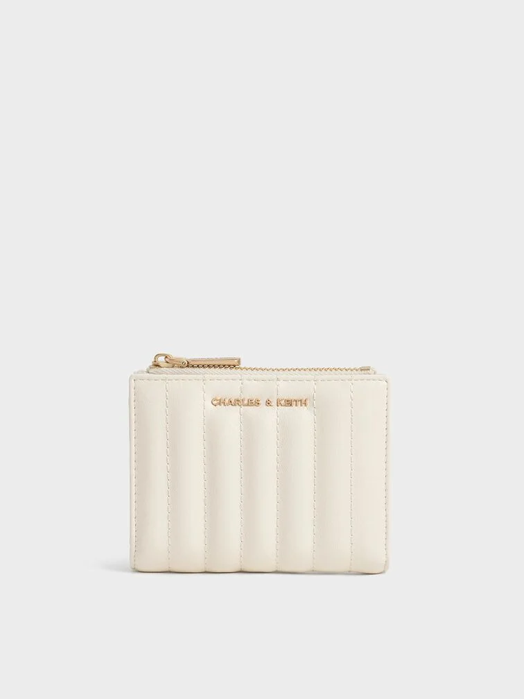 Donna Crinkle-Effect Panelled Top-Zip Wallet