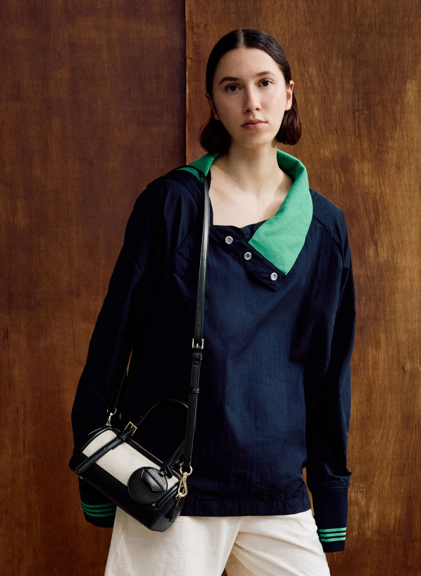 NEWEnola Canvas Two-Tone Bowling Bag