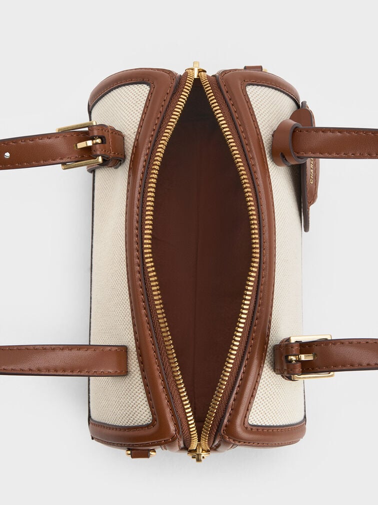 NEWEnola Canvas Two-Tone Bowling Bag