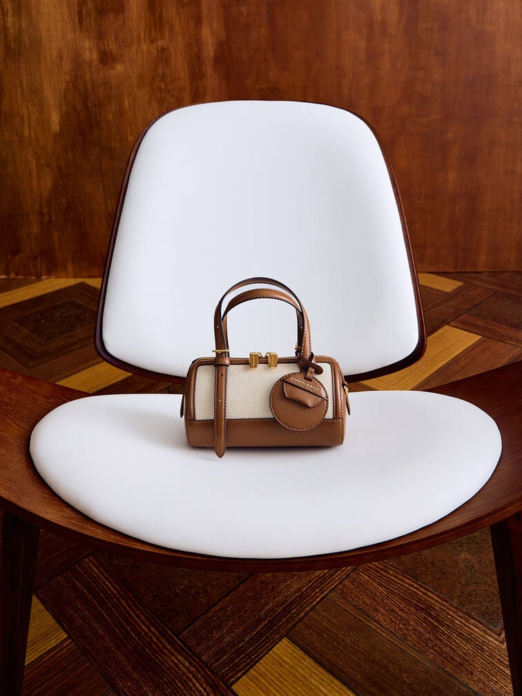 NEWEnola Canvas Two-Tone Bowling Bag