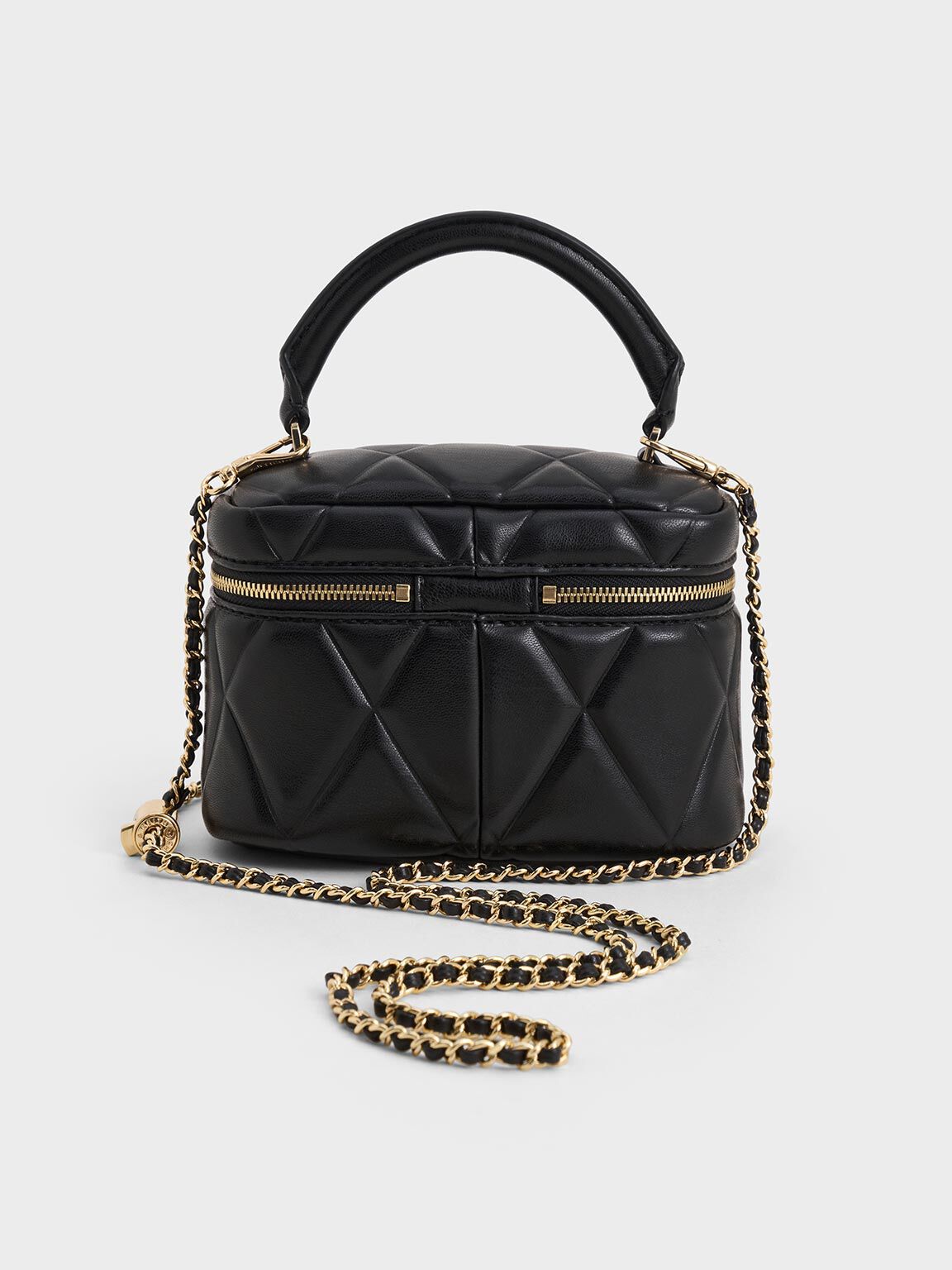 Arwen Quilted Top Handle Vanity Bag