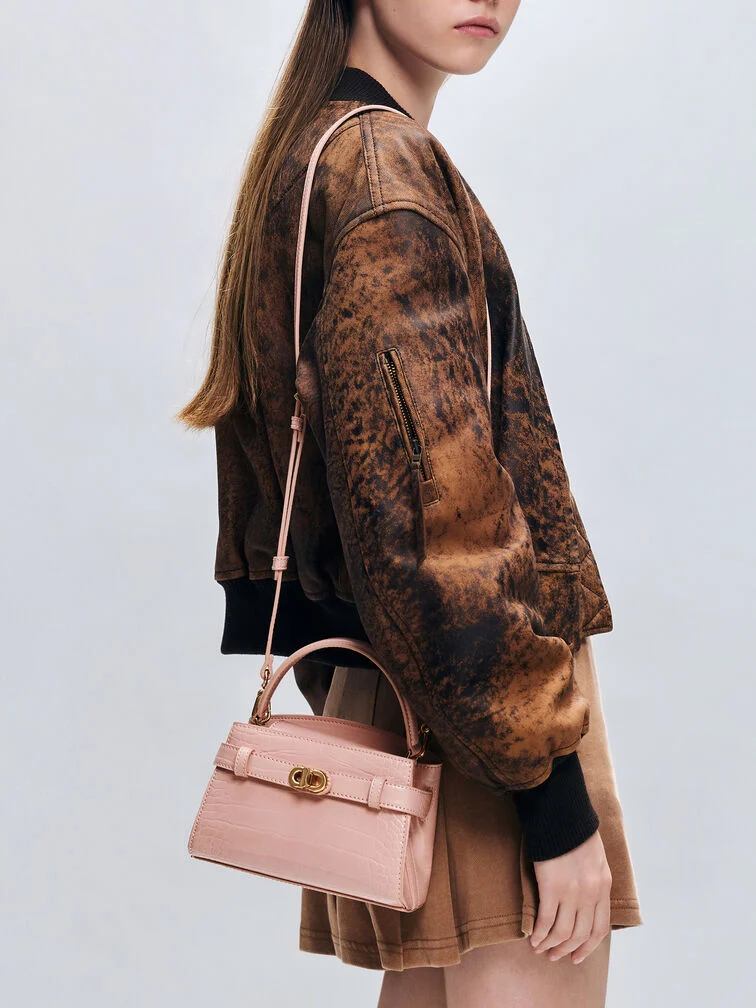 Aubrielle Croc-Effect Top Handle Bag