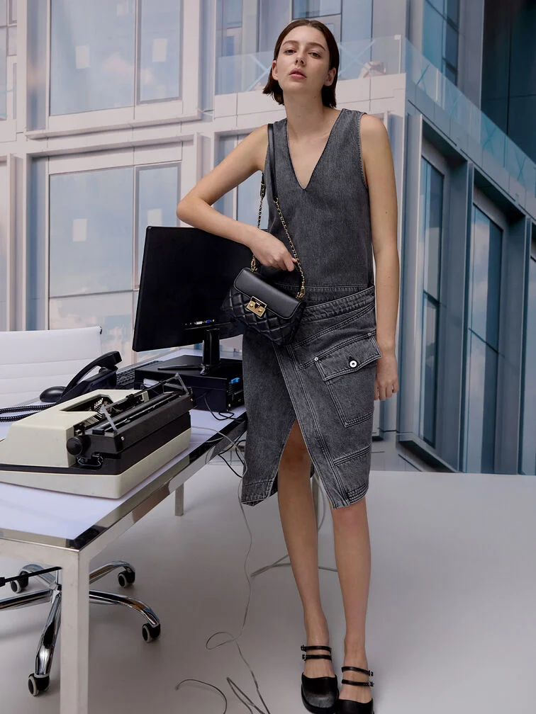 Alva Quilted Top Handle Bag