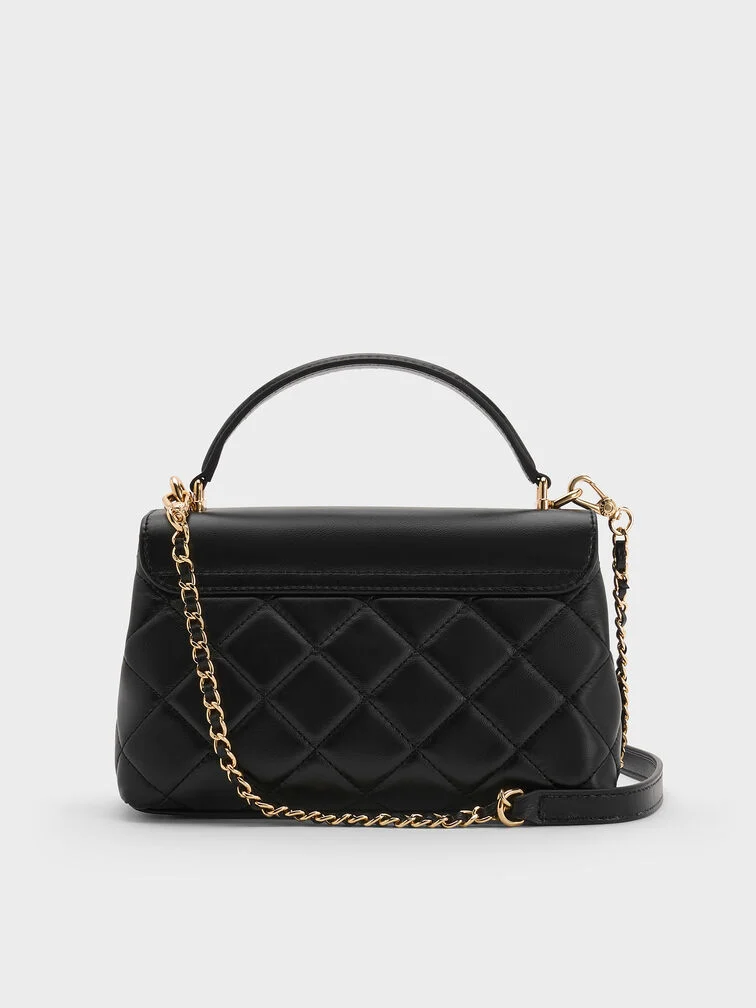 Alva Quilted Top Handle Bag
