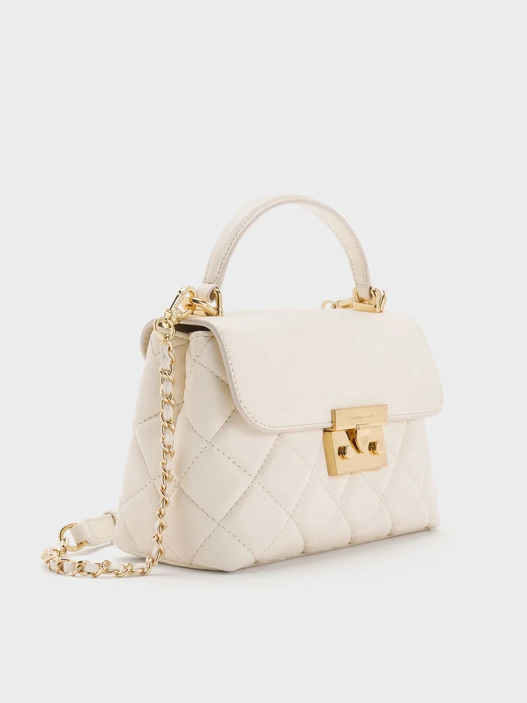 Alva Quilted Top Handle Bag