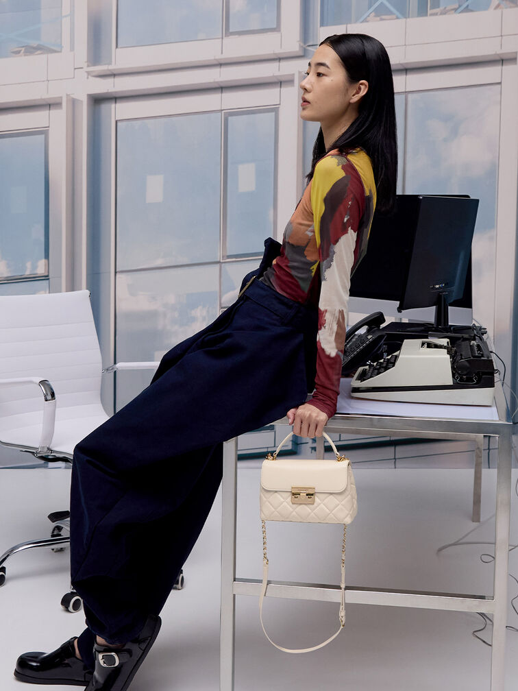 Alva Quilted Top Handle Bag