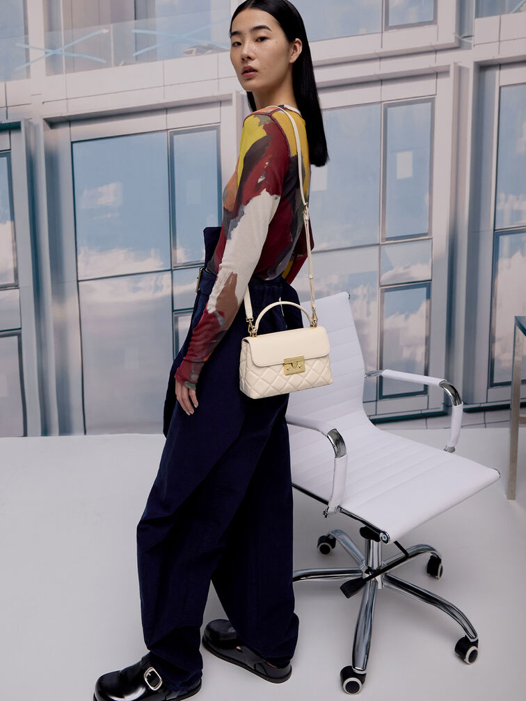 Alva Quilted Top Handle Bag