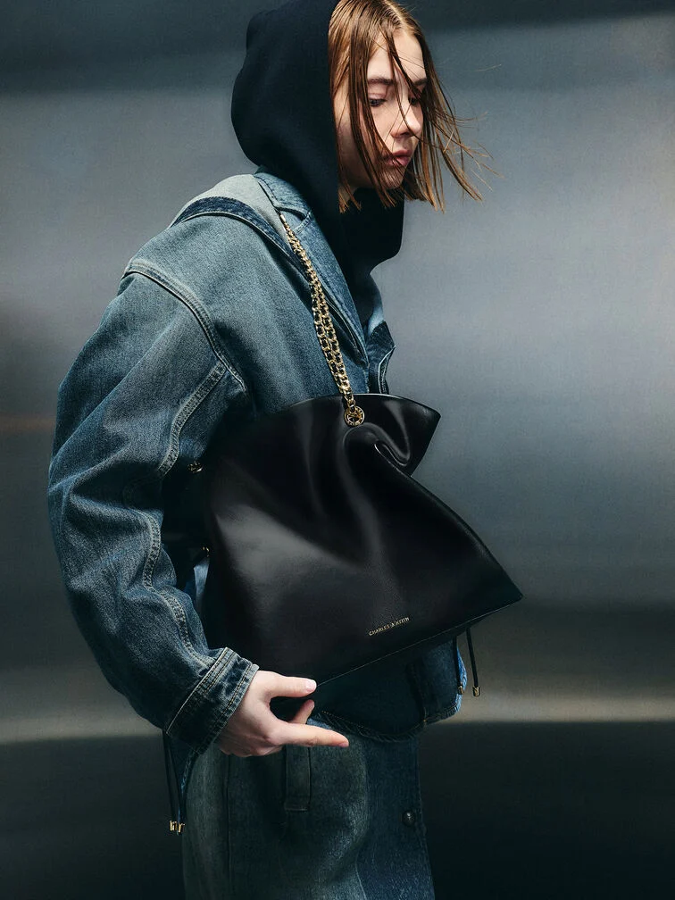 Arya Braided-Strap Double-Handle Tote Bag