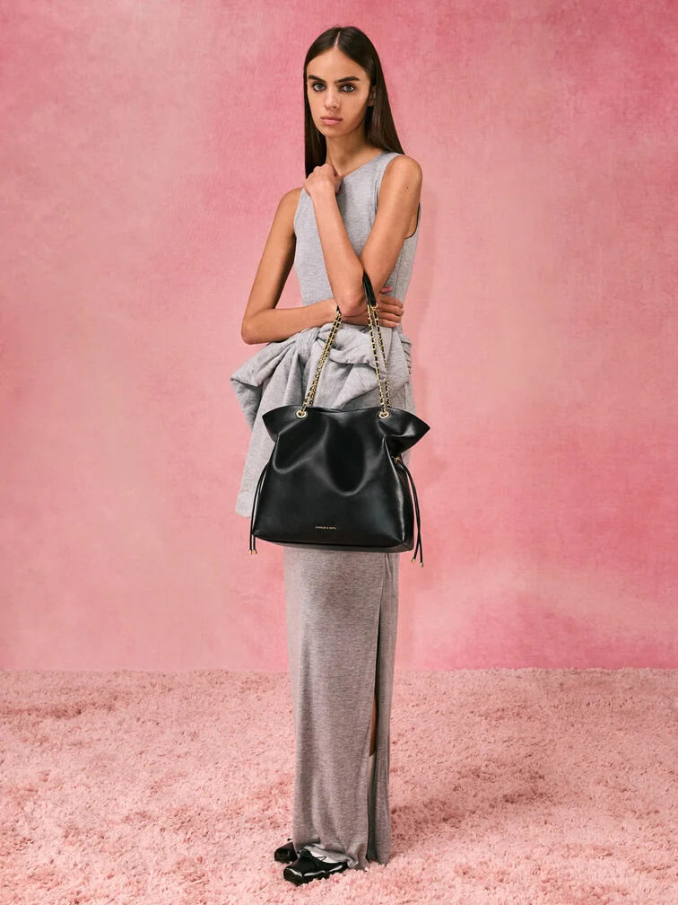 Arya Braided-Strap Double-Handle Tote Bag