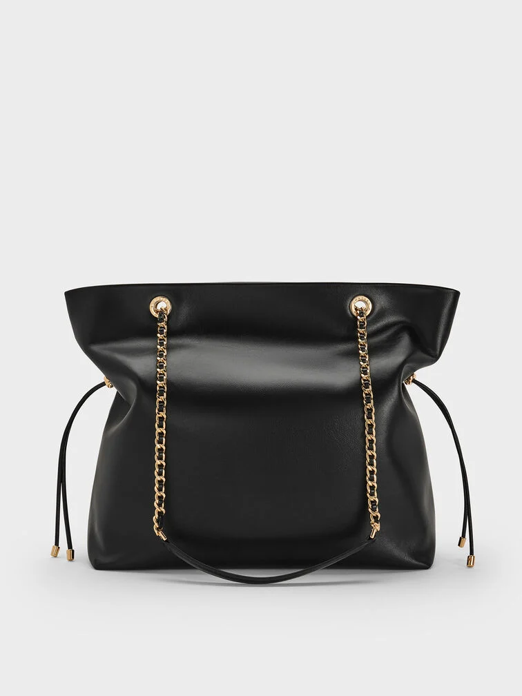 Arya Braided-Strap Double-Handle Tote Bag