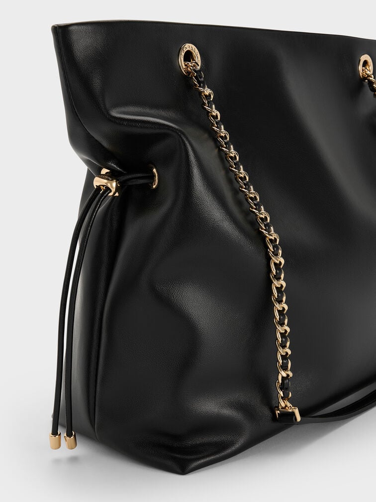 Arya Braided-Strap Double-Handle Tote Bag