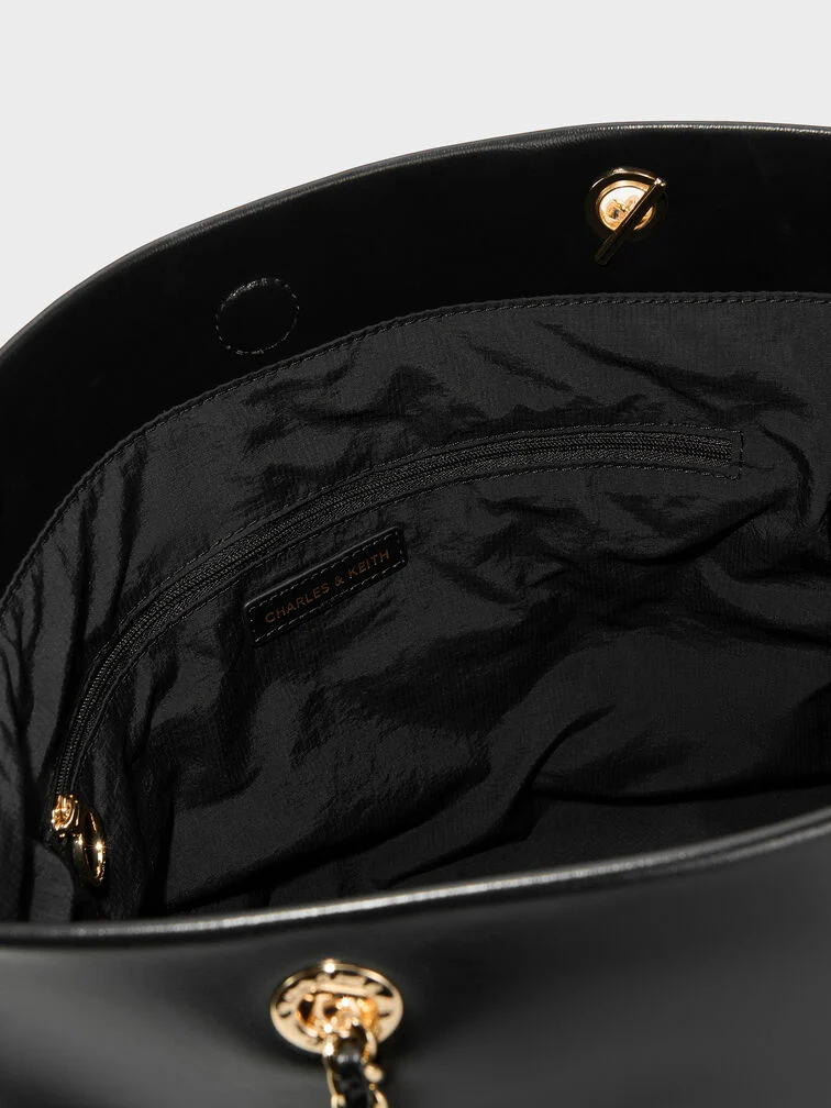 Arya Braided-Strap Double-Handle Tote Bag