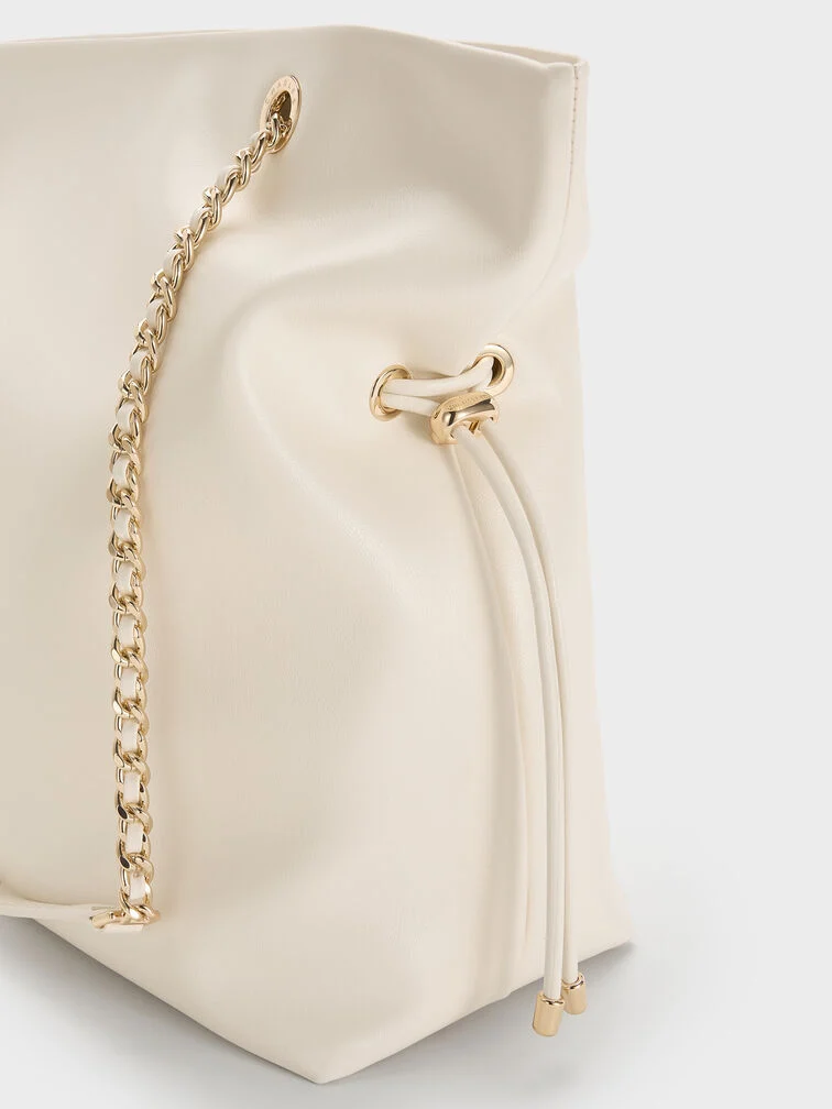 Arya Braided-Strap Double-Handle Tote Bag