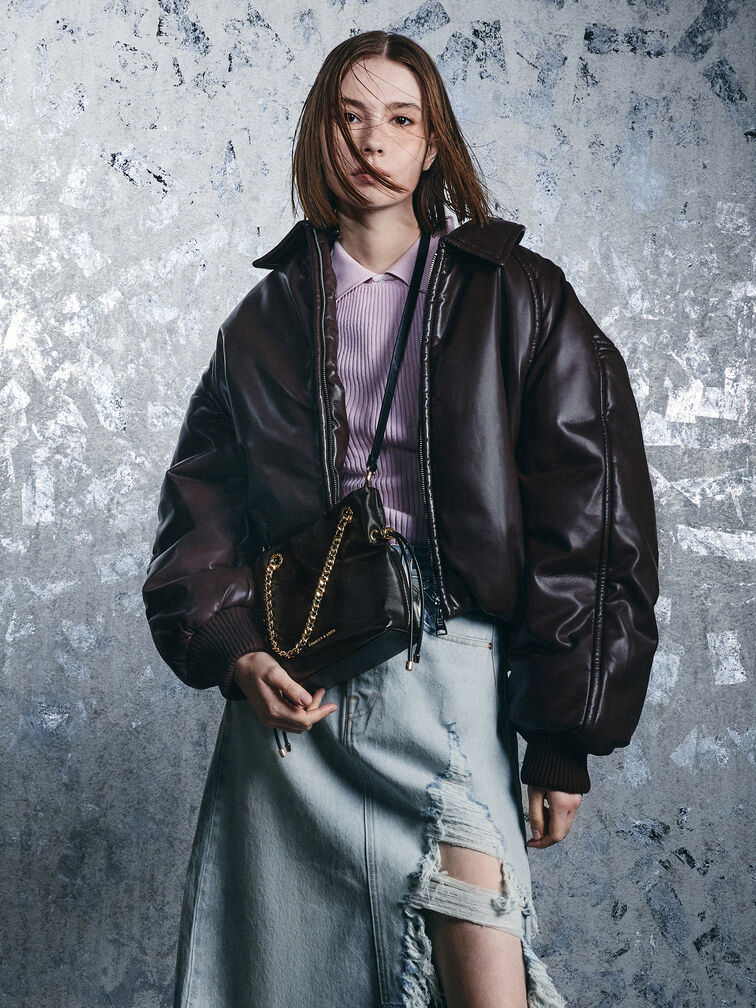 Arya Braided-Strap Double-Handle Crossbody Bag