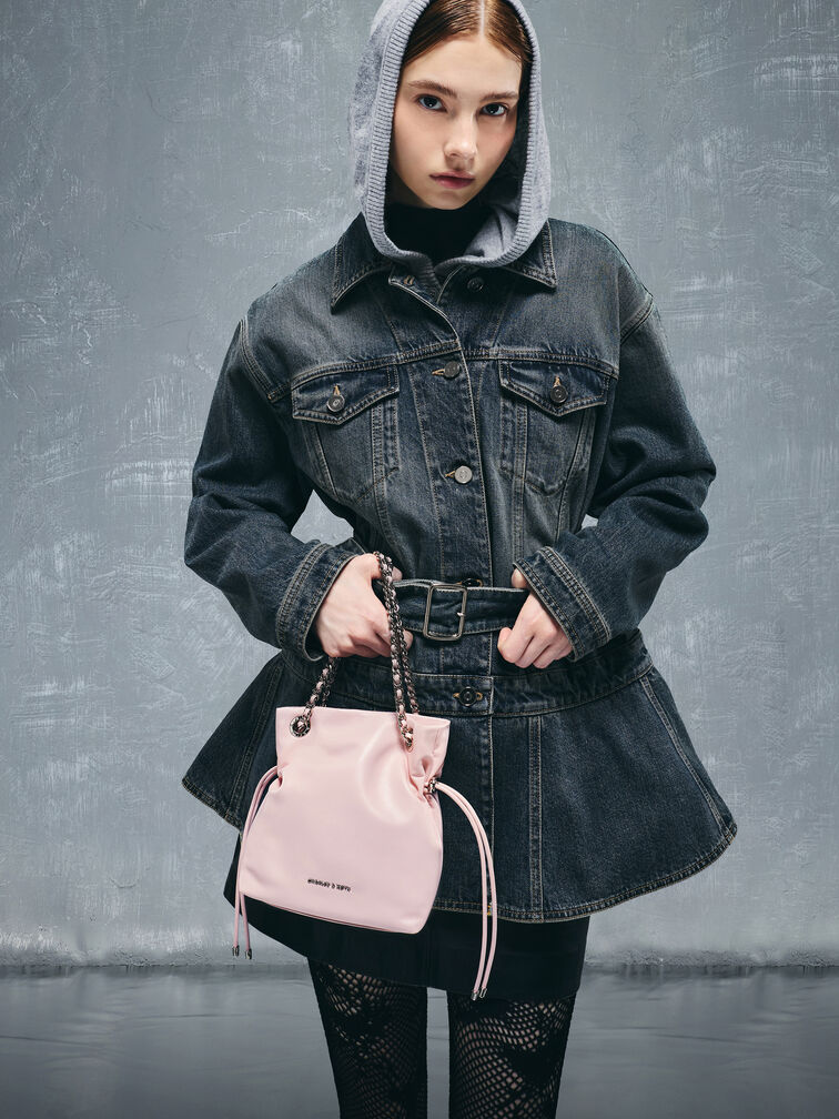 Arya Braided-Strap Double-Handle Crossbody Bag