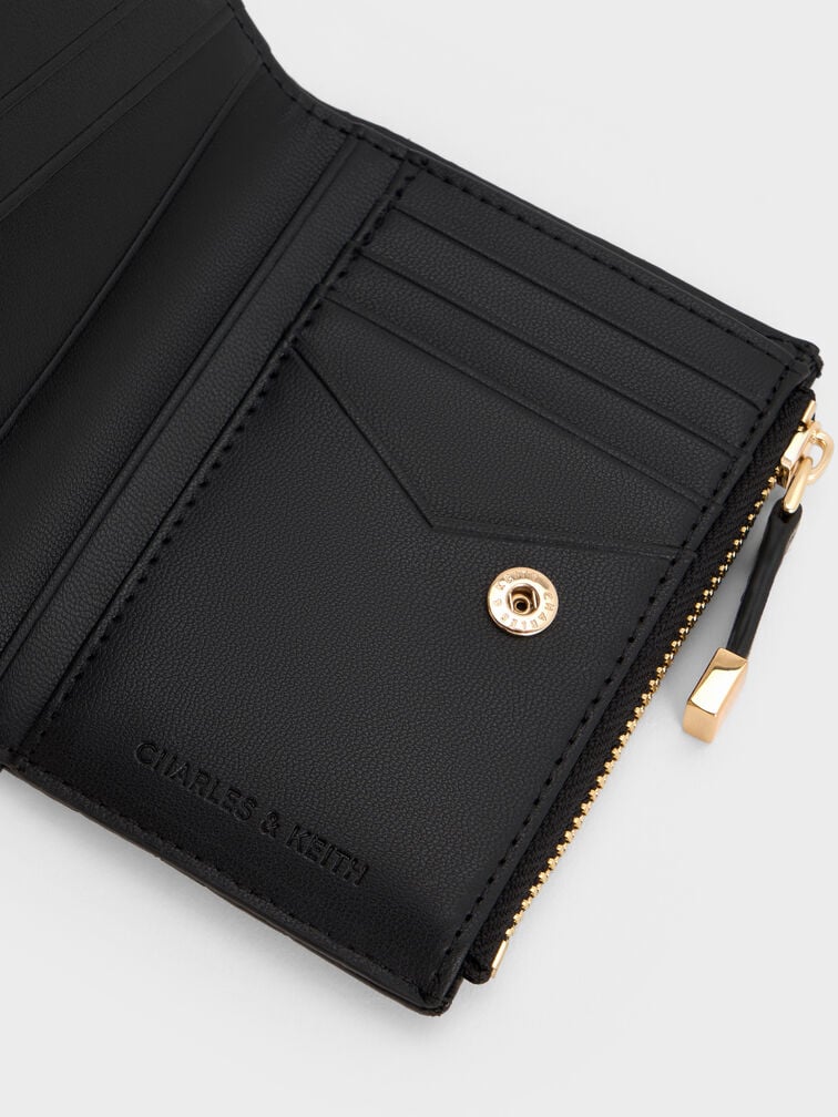 Duo Metallic Quilted Short Wallet