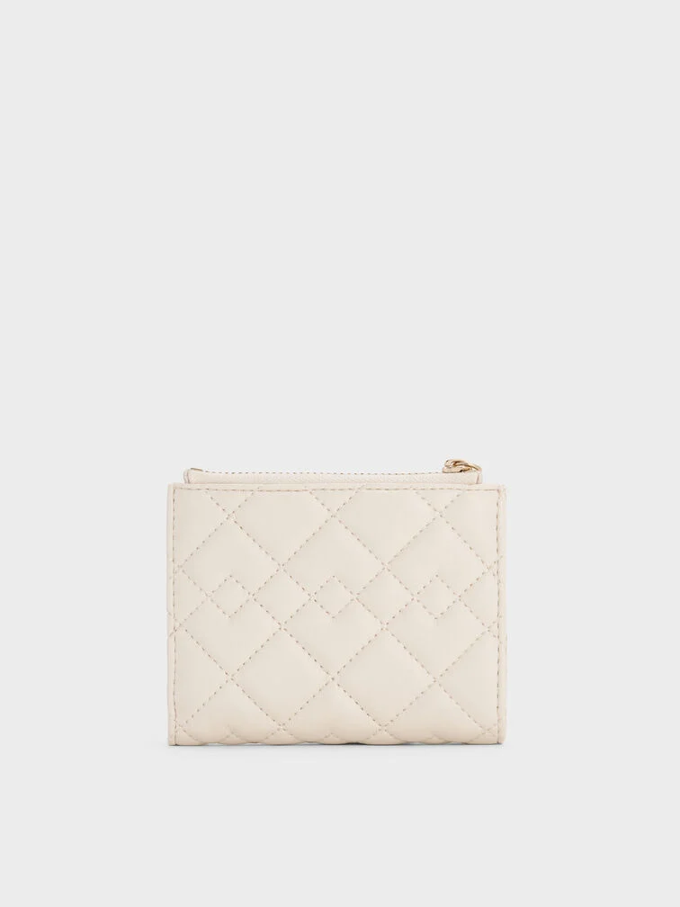 Duo Metallic Quilted Short Wallet
