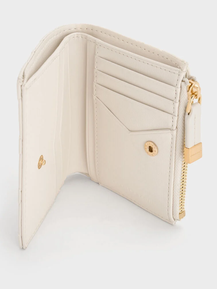 Duo Metallic Quilted Short Wallet