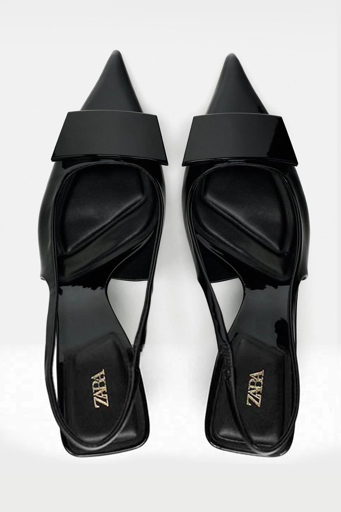 High-Heel Slingback Court Shoes With Embellished Detail