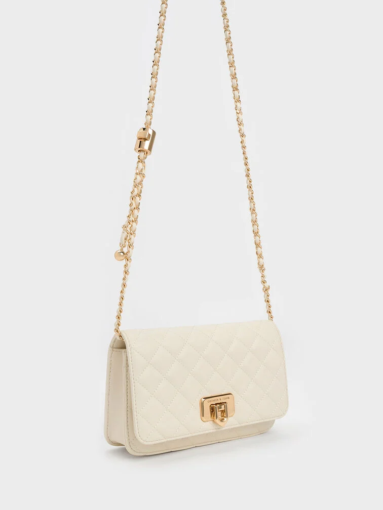 Cressida Quilted Push-Lock Clutch