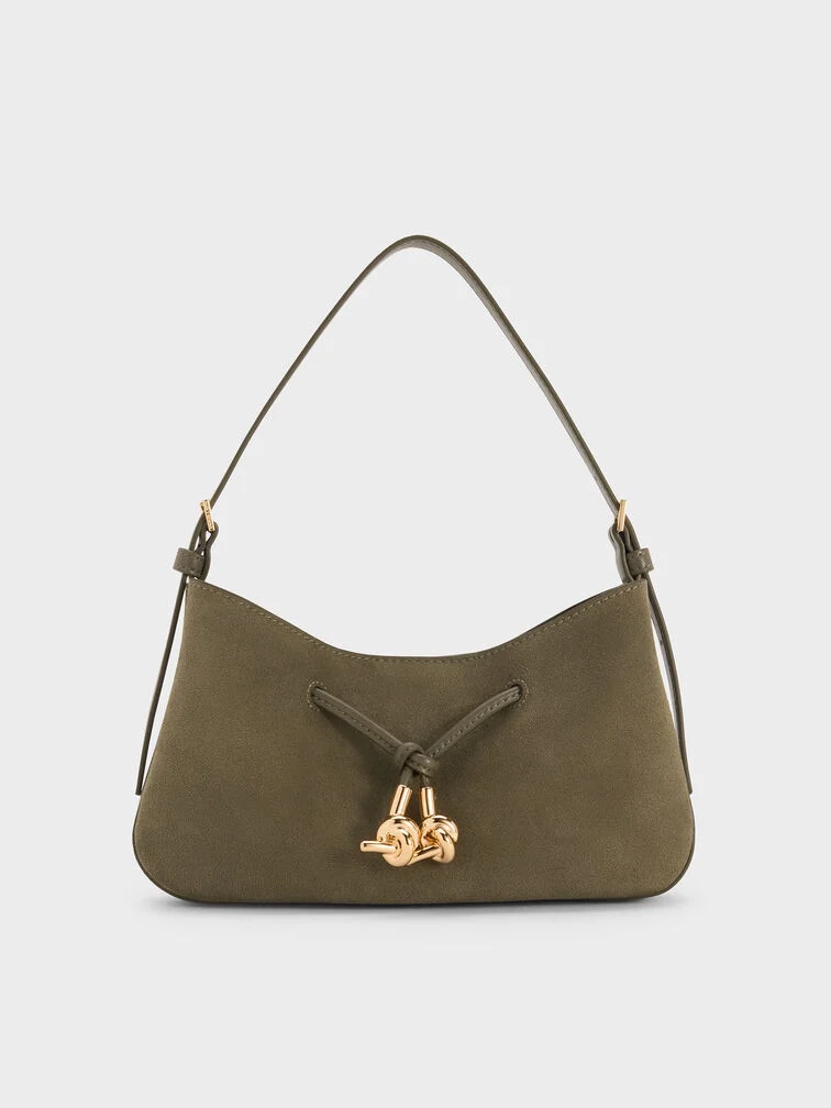 Mila Recycled Suede Shoulder Bag