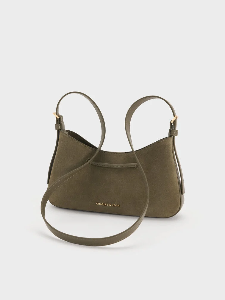 Mila Recycled Suede Shoulder Bag