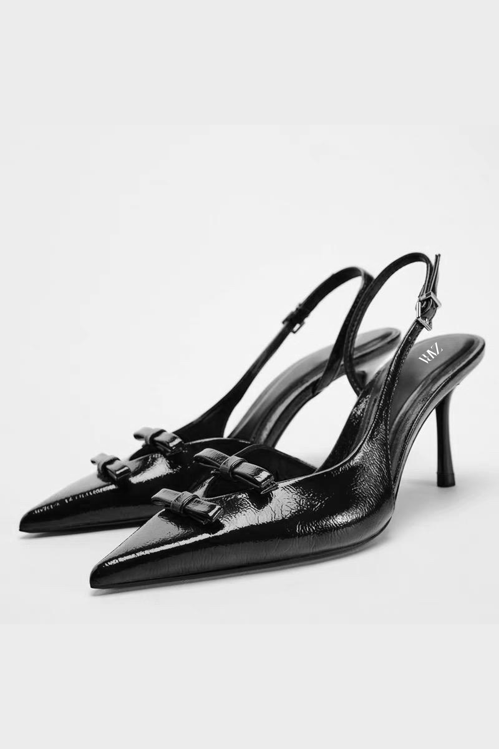 ZARA FAUX PATENT LEATHER HEELS