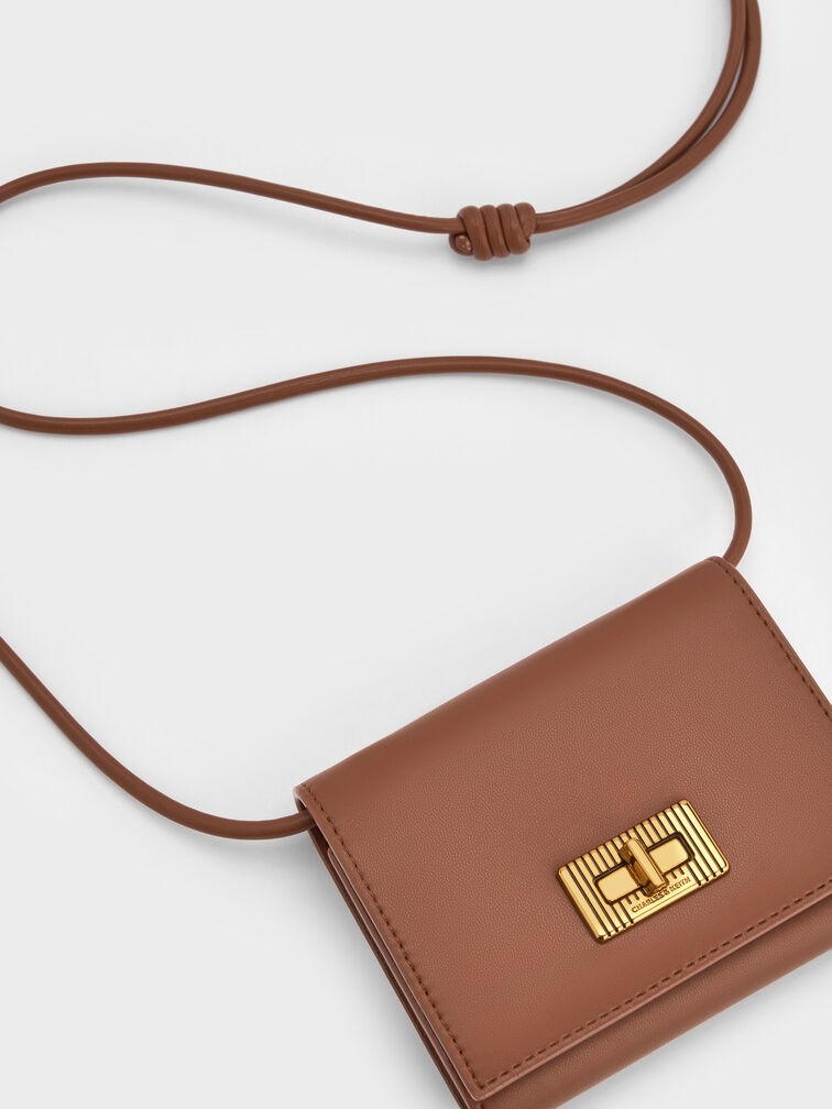 Edna Turn-Lock Knotted-Strap Wallet