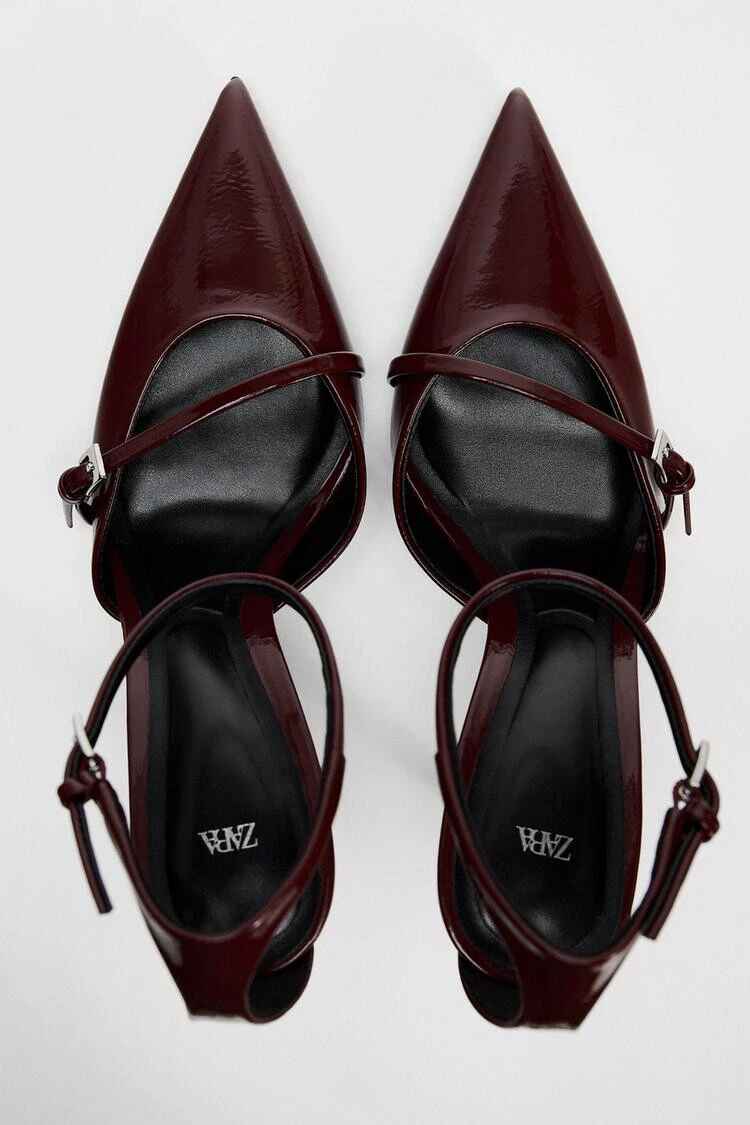 ANKLE STRAP BUCKLE HEELS