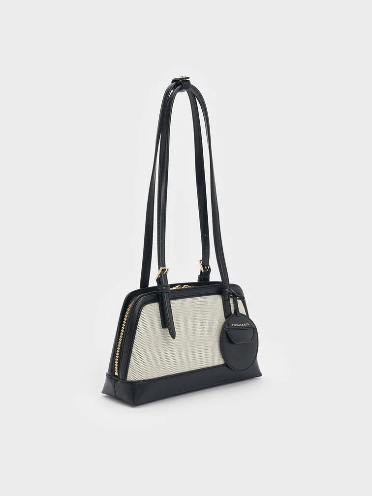 Enola Canvas Two-Tone Elongated-Handle Bag