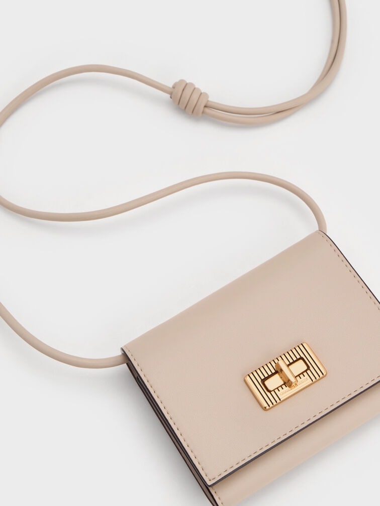 Edna Turn-Lock Knotted-Strap Wallet