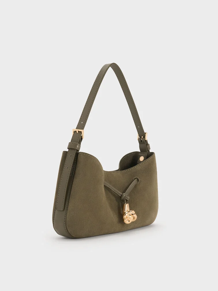 Mila Recycled Suede Shoulder Bag