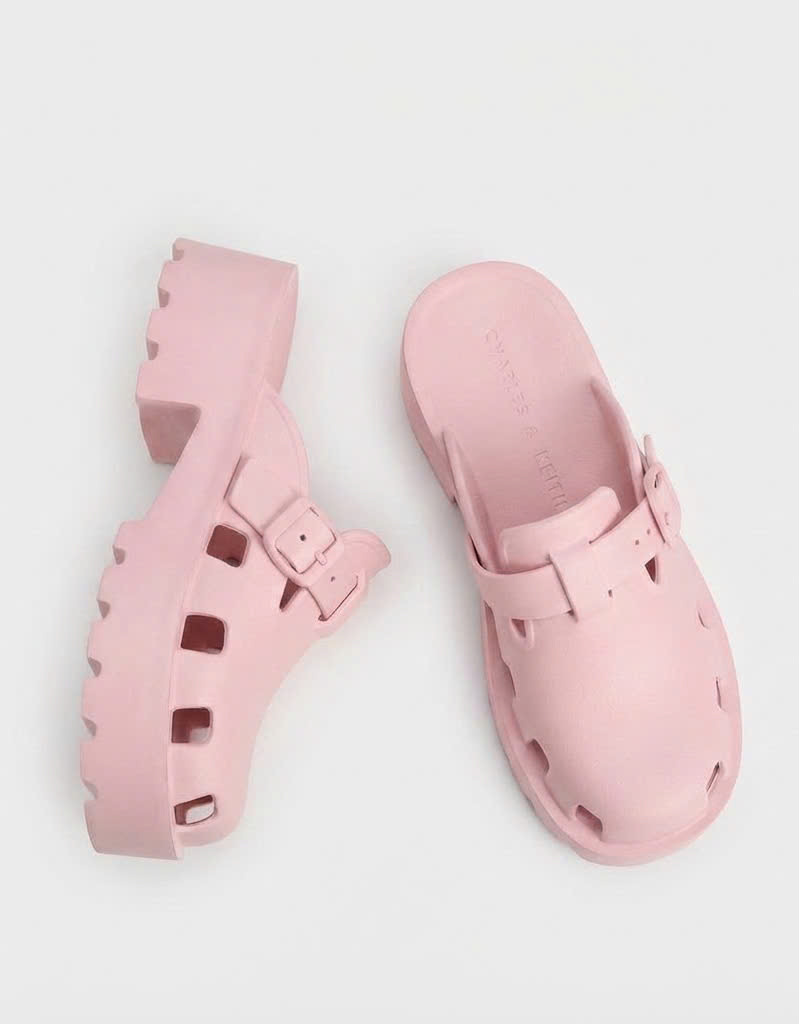 Mae Buckled Platform Mules