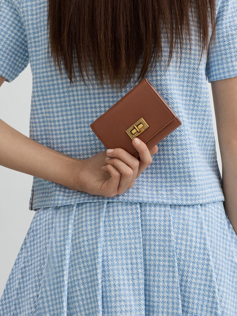 Edna Turn-Lock Knotted-Strap Wallet